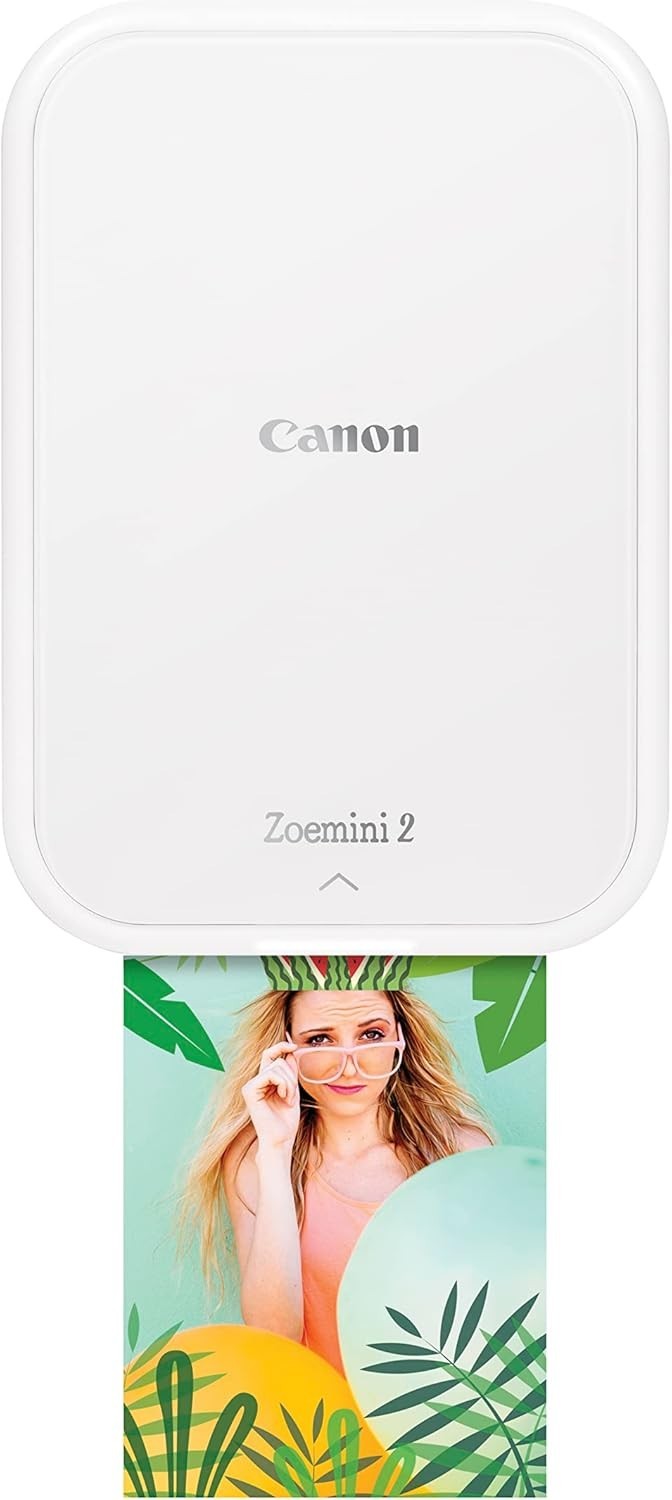 "Pearl White  Portable Photo Printer Kit Bluetooth ZINK USB-C