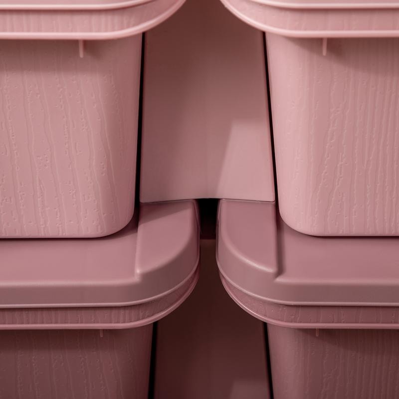 Kids Toy Storage Tower with 6 Drawers – Pink Plastic Chest Unit