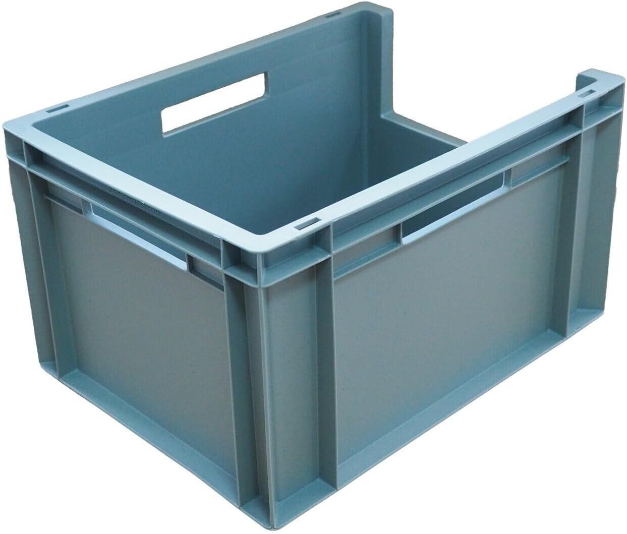 5x 20L Stackable Storage Boxes Heavy Duty Plastic Crates