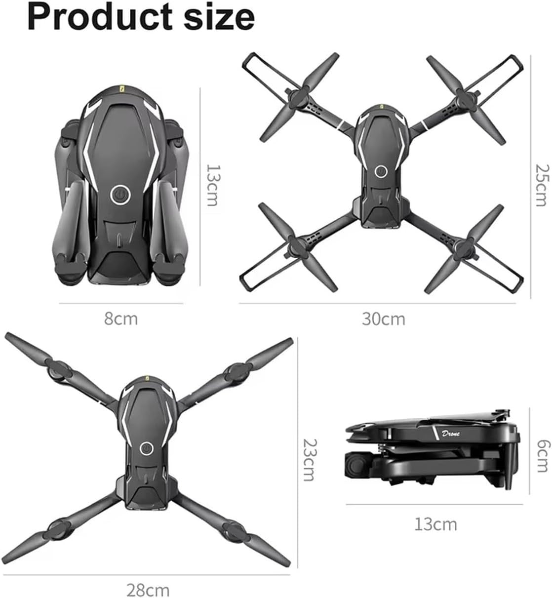 4K HD Foldable Drone Dual Camera Brushless Motors & 2 Batteries