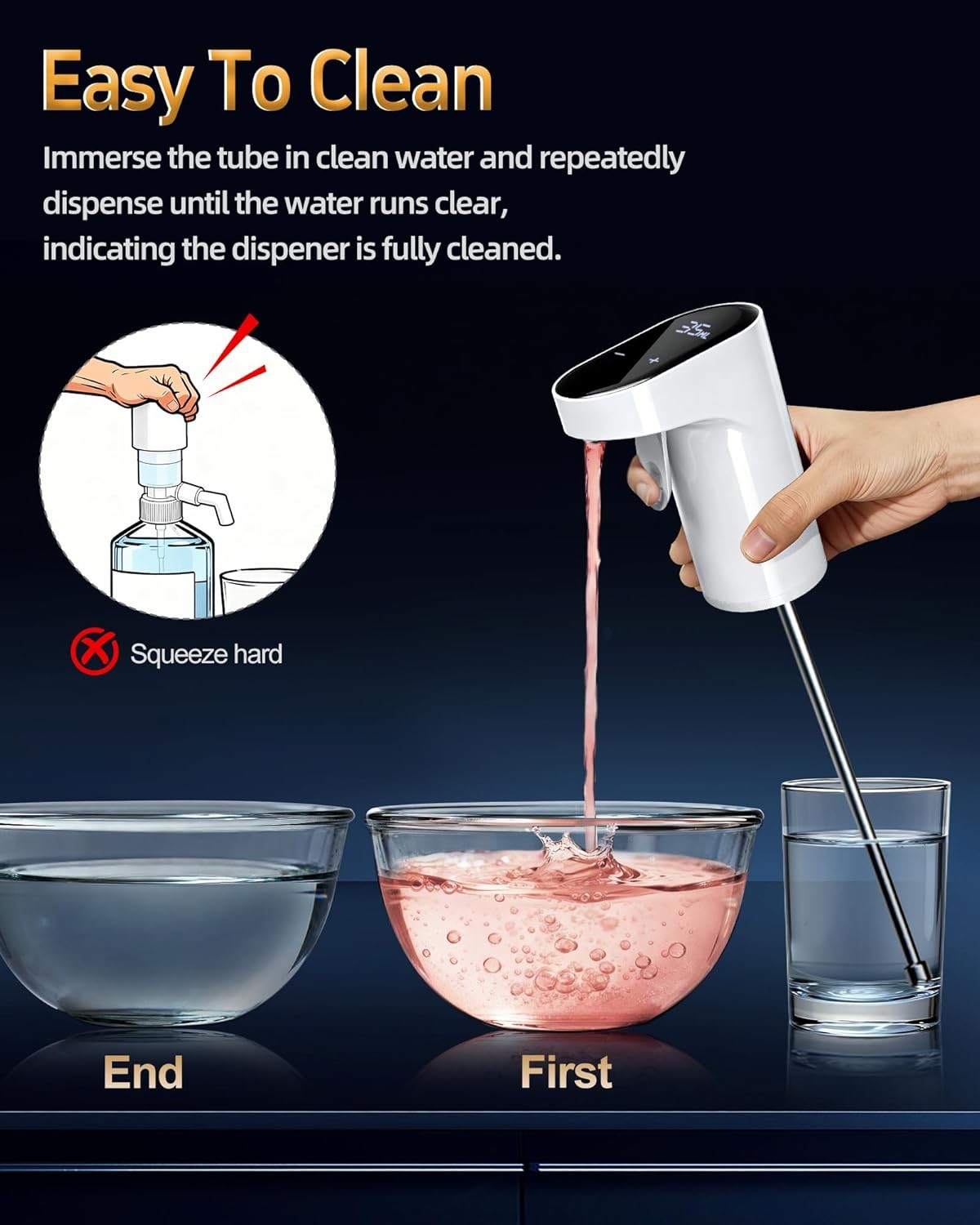 5-in-1 Electric Wine Aerator Dispenser White USB Recharge Smart Adjustable 990ml