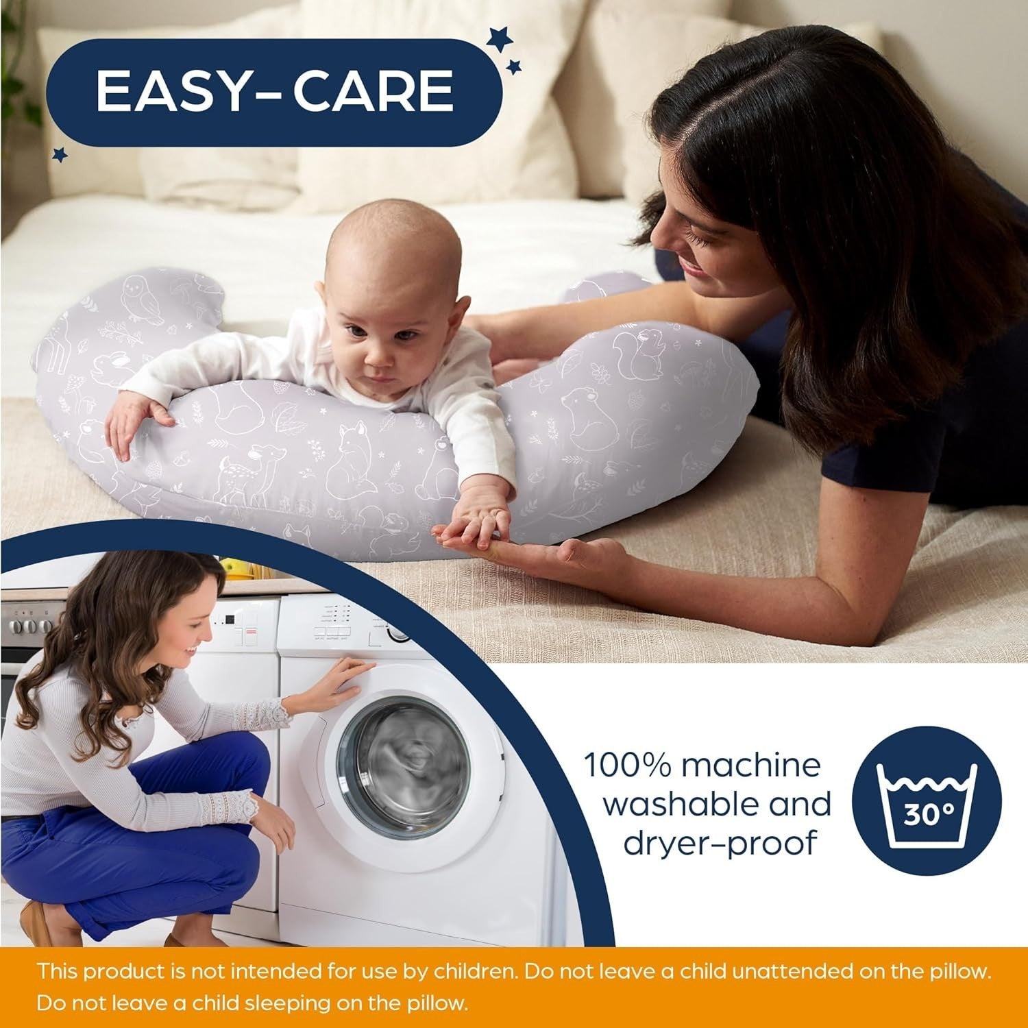XXL Pregnancy Pillow U Shape Full Body Maternity Support Nursing Cushion