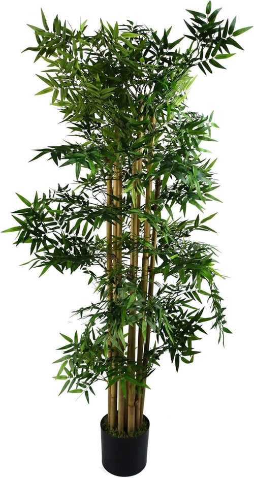 150cm Artificial Oriental Bamboo Tree with Weighted Pot Lifelike Indoor Decor