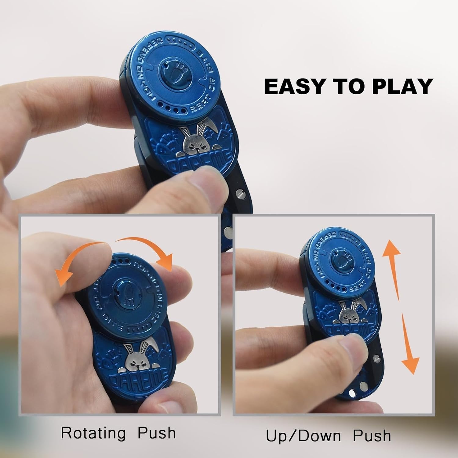 Blue Rabbit Ratchet Fidget Slider Metal Pocket Stress Relief EDC