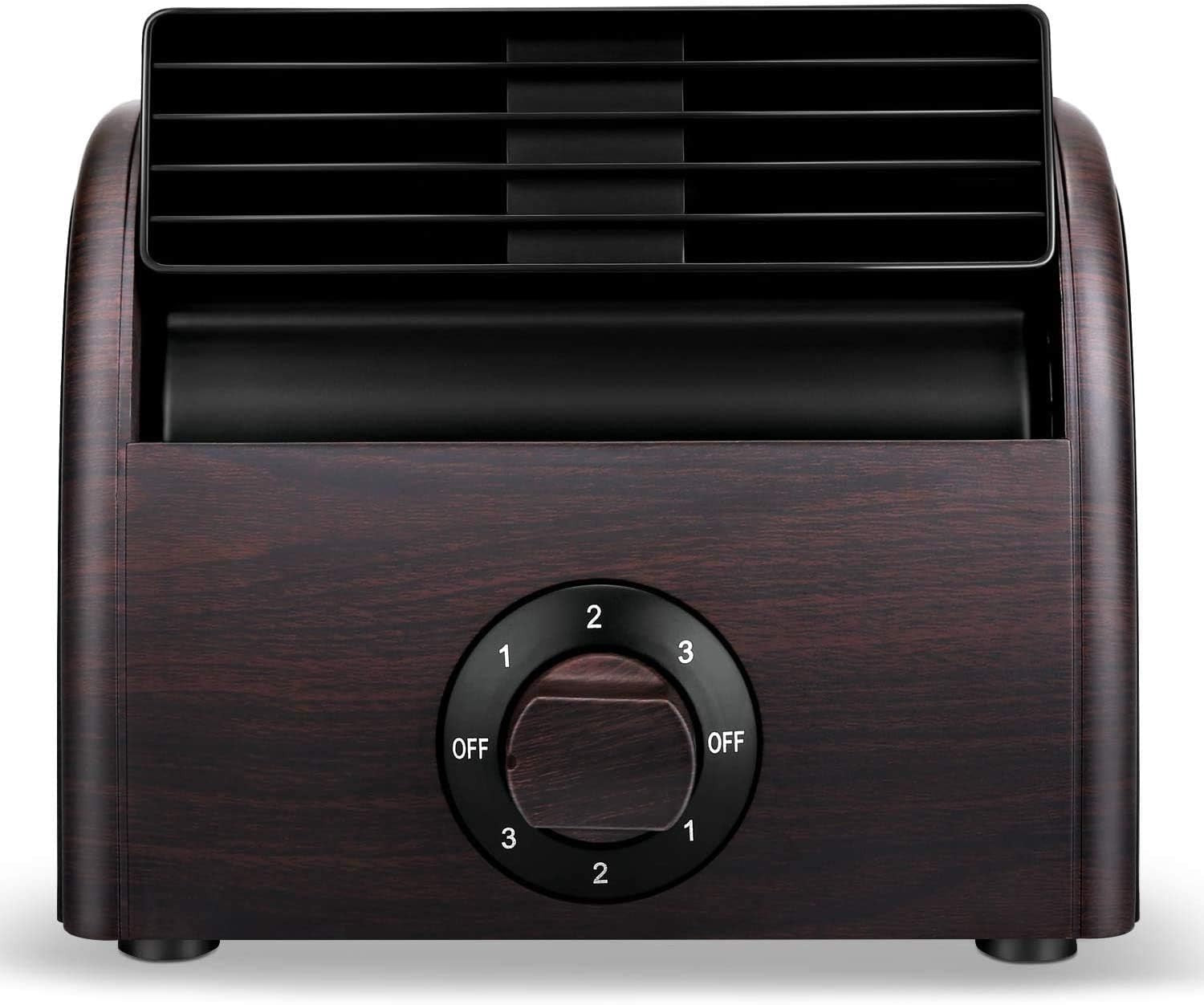 Retro Desk Fan – Vintage Mini Air Circulator Table Cooling Fan Quiet 3Speed Knop
