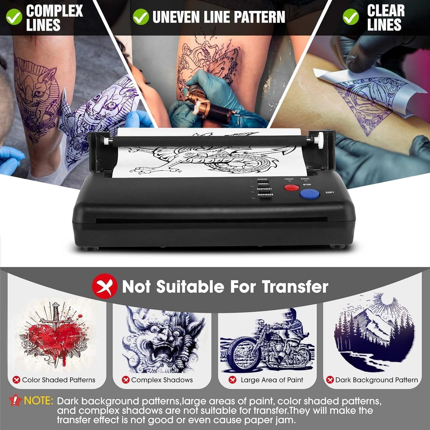 Tattoo Transfer Stencil Machine Copier Printer Thermal A4 A5 Printer