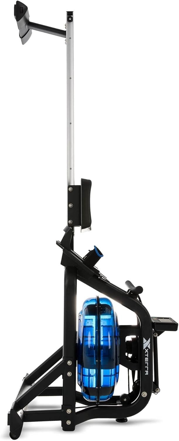 Water Rowing Machine Ergonomic Anti-Slip Adjustable Resistance LCD Rower 136KG