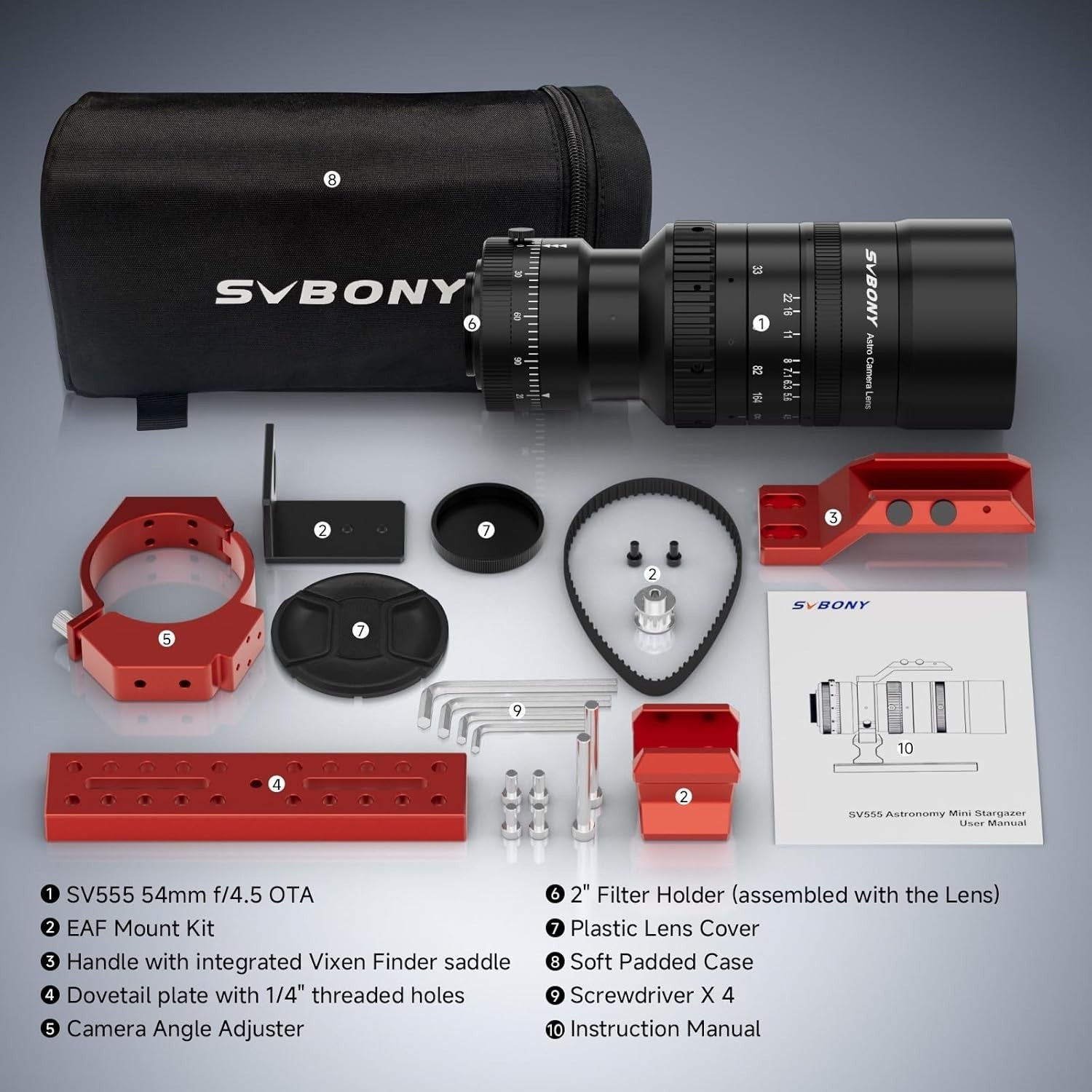 High-End 54mm APO Telescope with OAG Prism & DC Hub for Astrophotography