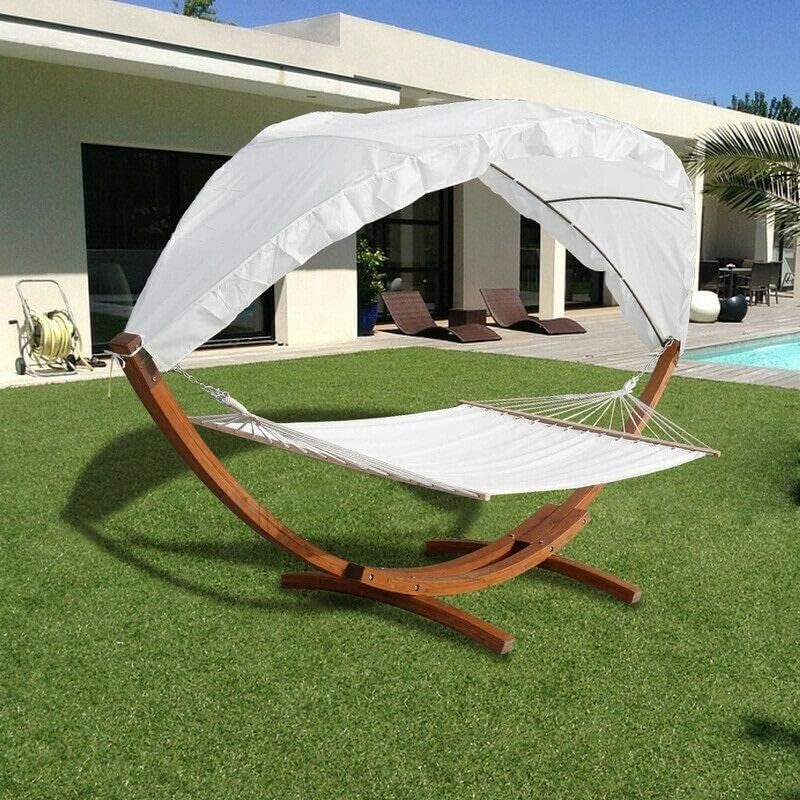 Luxury 2-Person Hammock with Stand & Canopy | Weatherproof Outdoor Bed