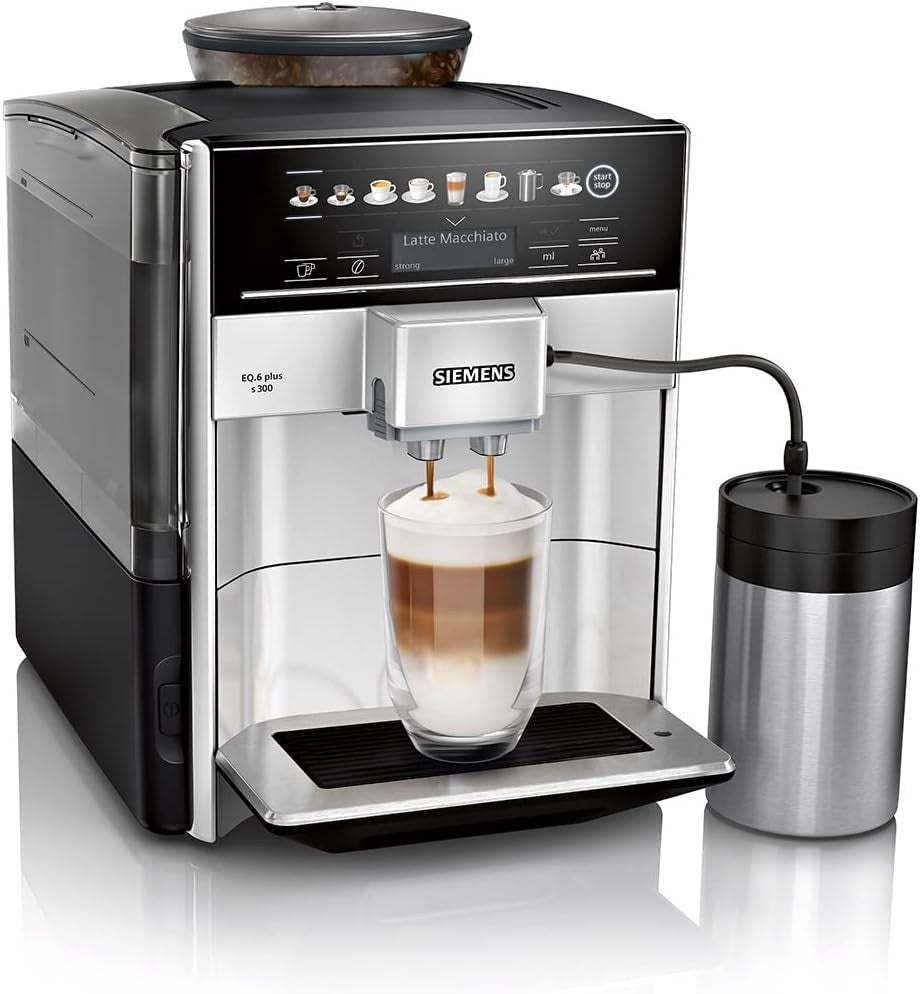 Fully Automatic Bean-to-Cup Coffee Machine, Milk Frother, 10 Drinks, 1.7L Tank
