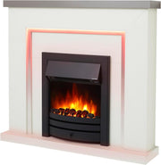 42" Electric Fireplace Suite with Flame Effect, Remote & 13-Color LED Light