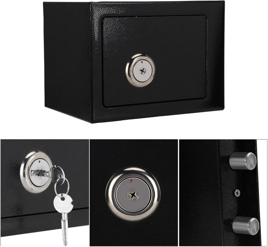 Steel Security Safe Box Key Lock Cash Money Document Storage Safe