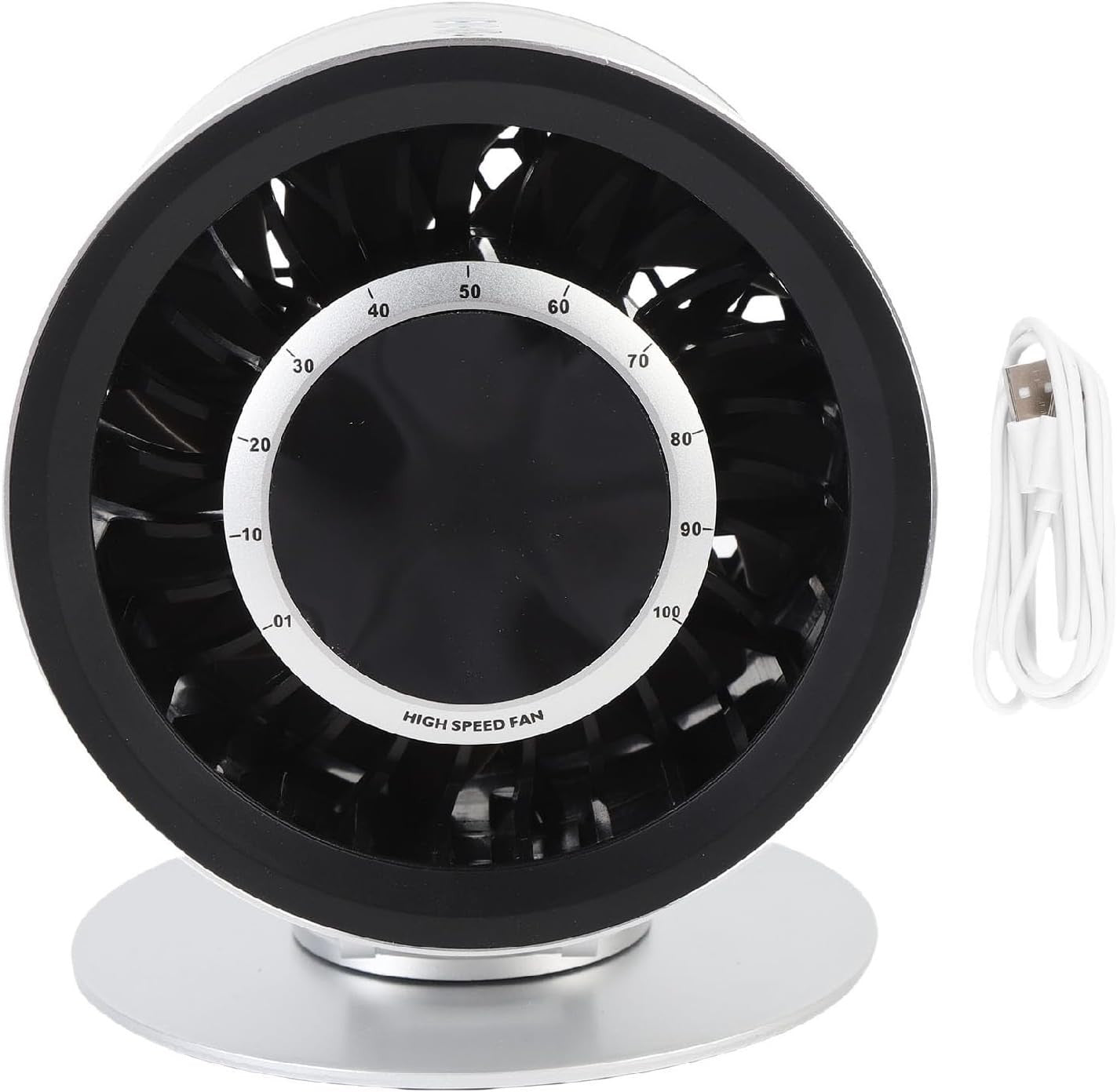 Portable Desk Fan – 4000mAh Foldable Metal 100-Speed Silent Cooling for Office