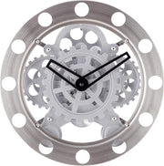 Modern Moving Gears Wall Clock | Battery Powered, Stylish Analog Decor