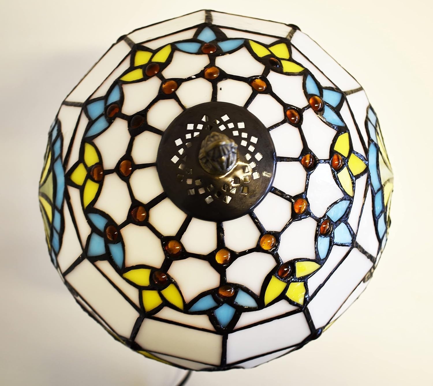 Stained Glass Tiffany Table Lamp Antique Design E27 Bulb Bedroom Desk Light