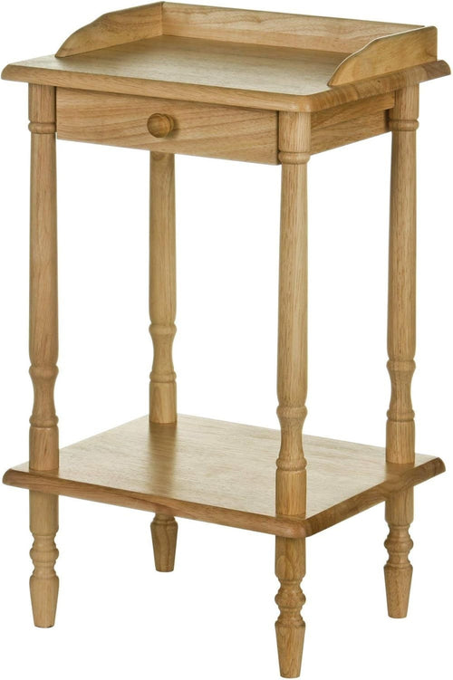 Narrow Wood Console Table with Drawer & Shelf, Compact Storage Solution
