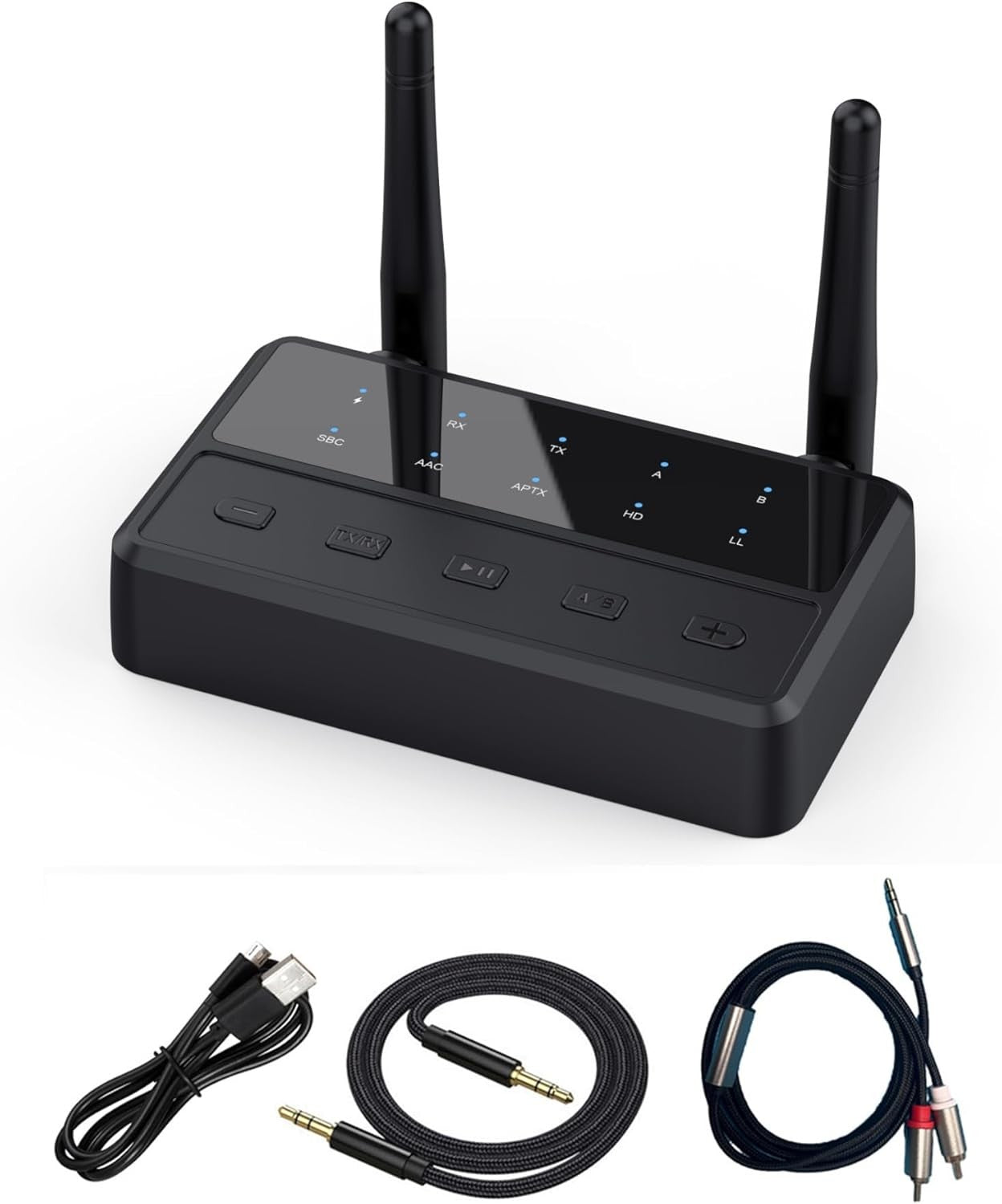 Bluetooth 5.4 TV Audio Transmitter Receiver aptX HD Low Latency