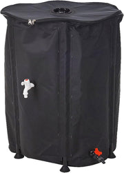 500L Collapsible Water Butt Kit with Tap, Hose Connector & Lid for Garden
