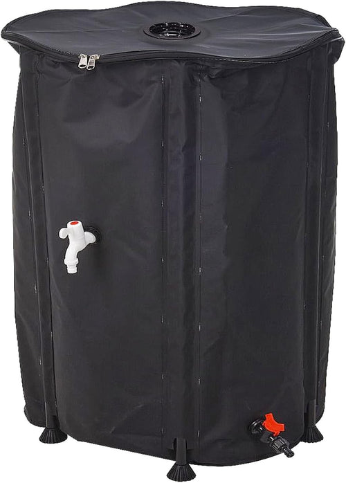 500L Collapsible Water Butt Kit with Tap, Hose Connector & Lid for Garden