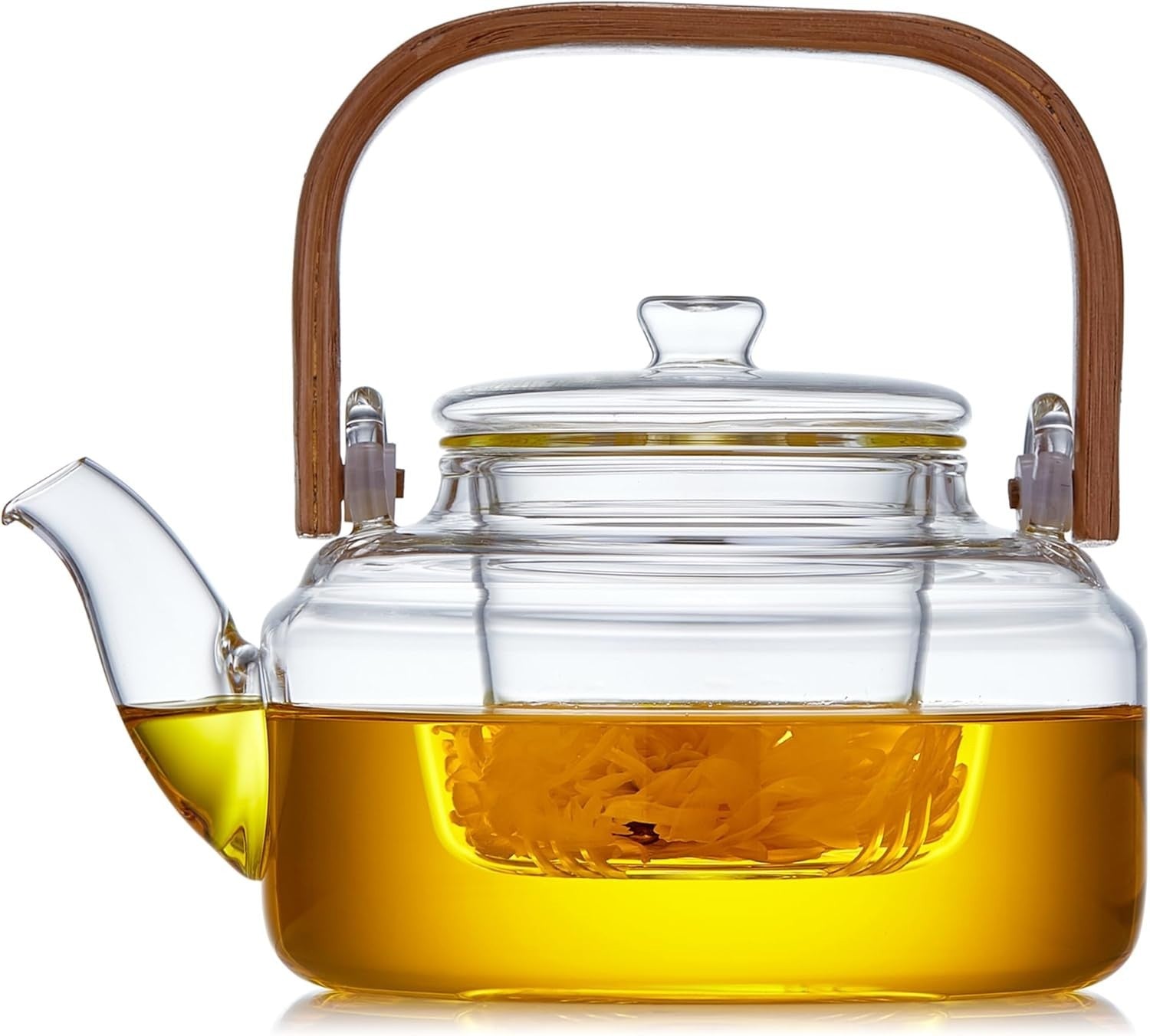 800ml Glass Teapot with Infuser Stovetop Safe Loose Leaf Tea Pot