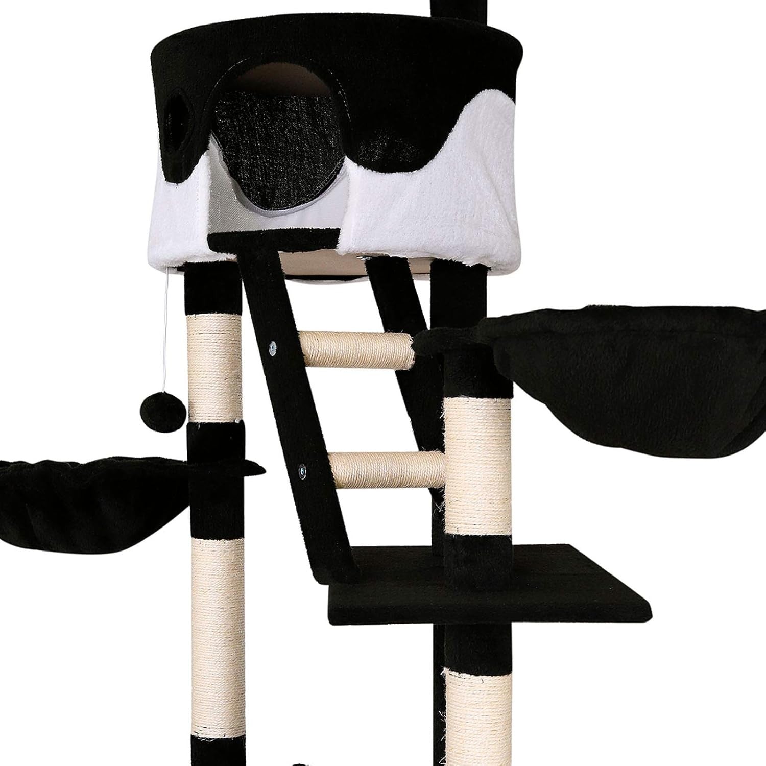 Floor to Ceiling Cat Tree 240–260cm Adjustable Climbing Scratching Tower