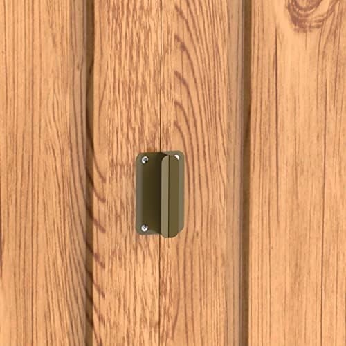 Metal Garden Storage Shed 8x6ft Waterproof Outdoor Tool Shed Woodgrain Brown