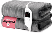 Electric Heated Throw Blanket 9 Heat Settings Soft Fleece 160x130cm