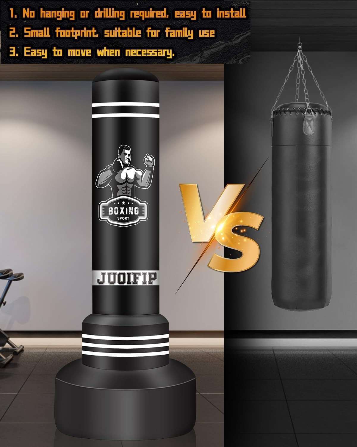 180cm Standing Punch Bag Set Inflatable MMA Kickboxing Fitness