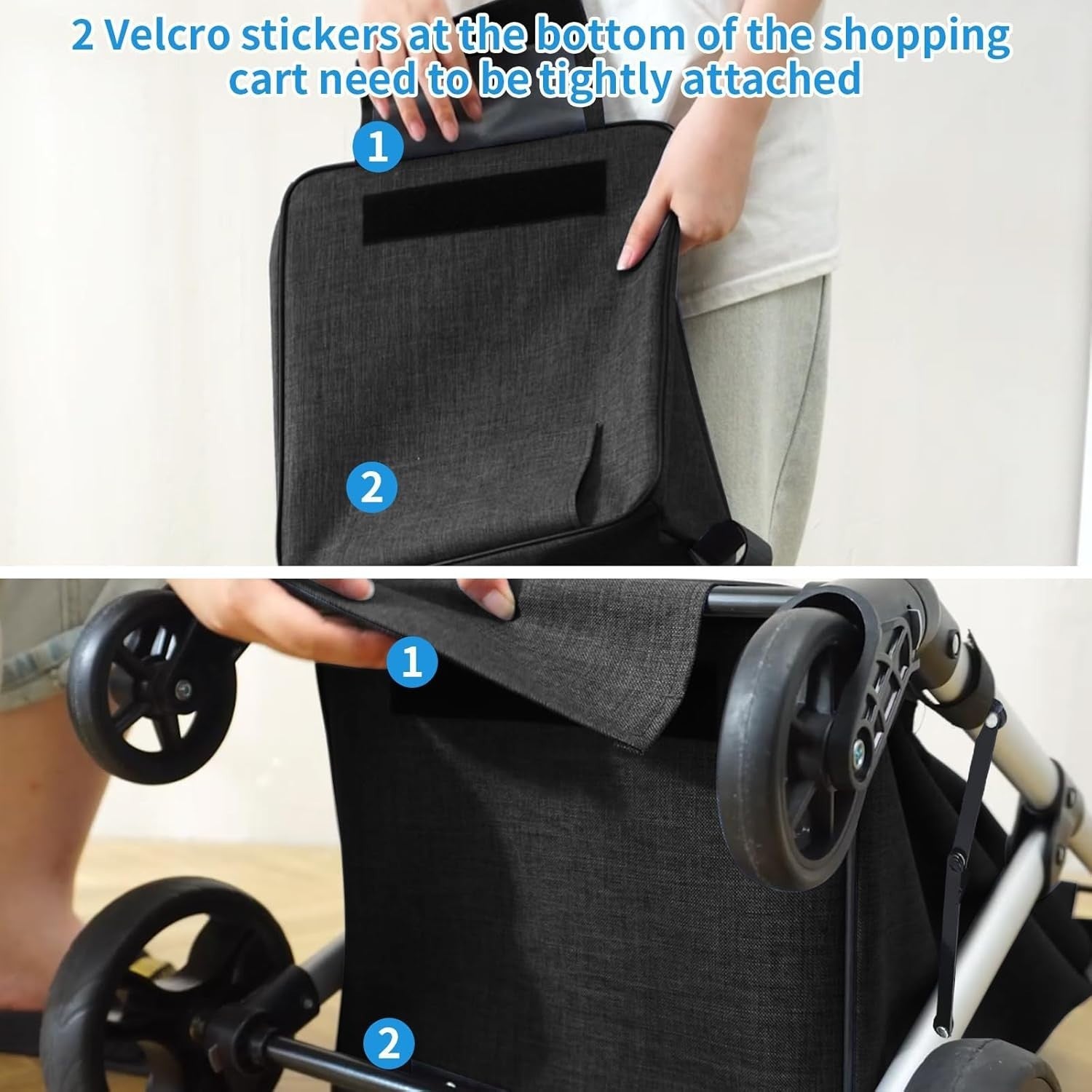 4 Wheel Grocery Shopping Trolley 46L | Foldable Aluminium Cart | Royal Blue