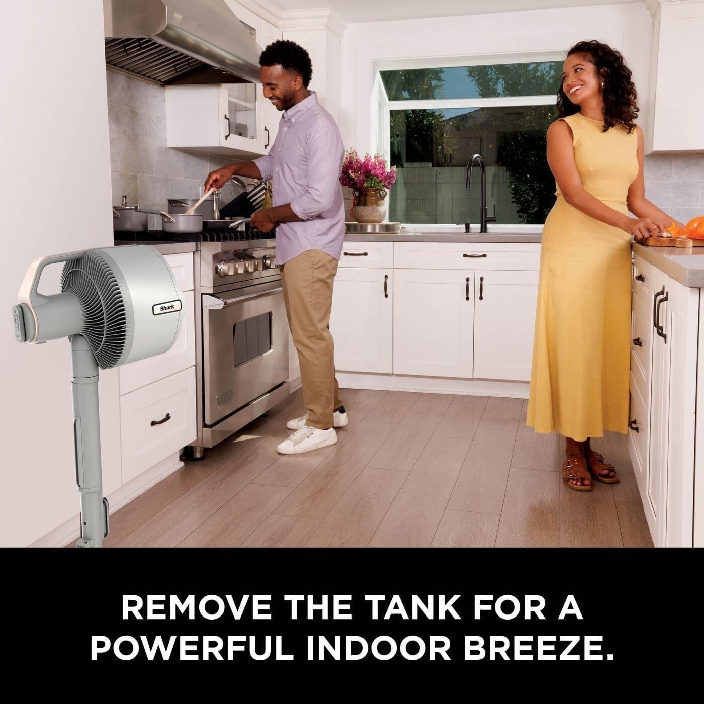 Cordless Indoor Outdoor Fan 24H Runtime 5-Speed Misting Oscillating Cooling