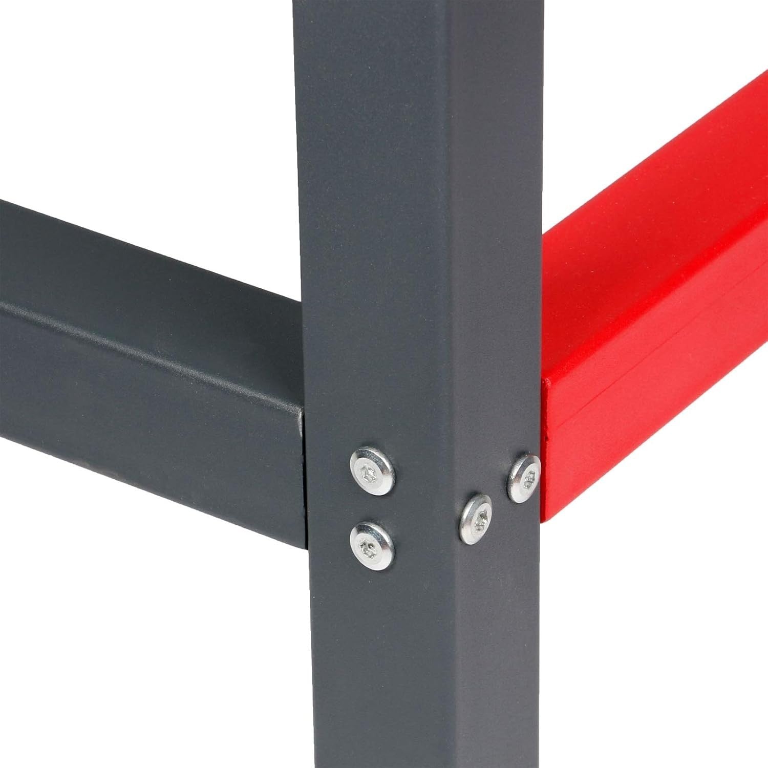 Heavy Duty Steel Workbench Frame 100x57x81cm Anthracite Red DIY Table Base