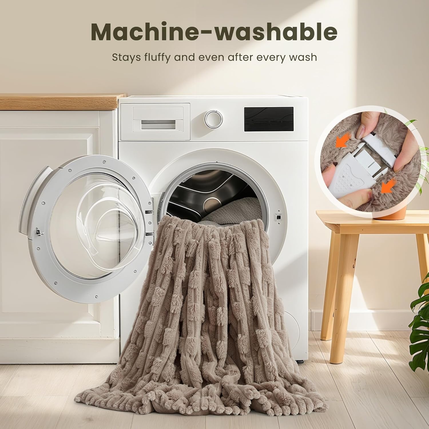 Electric Heated Throw Blanket 6 Heat Settings Auto Off Soft Fleece 130x180cm