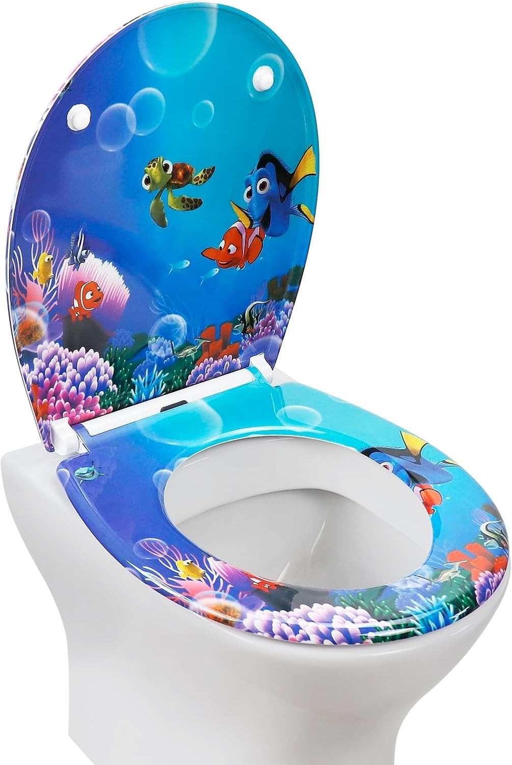 Toilet Seat Soft Close Quick Release Top Fix Colorful Patterns 45x37cm