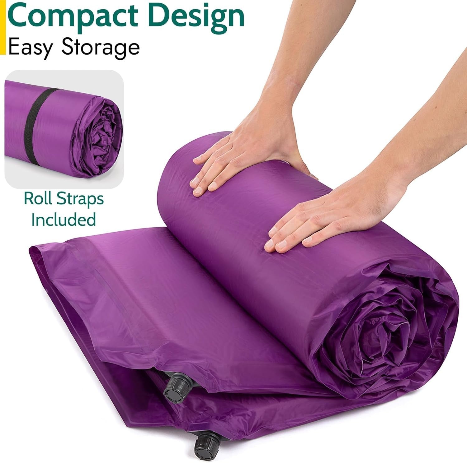 Double Self-Inflating Camping Mat – Thick 5cm Outdoor Sleeping Mattress