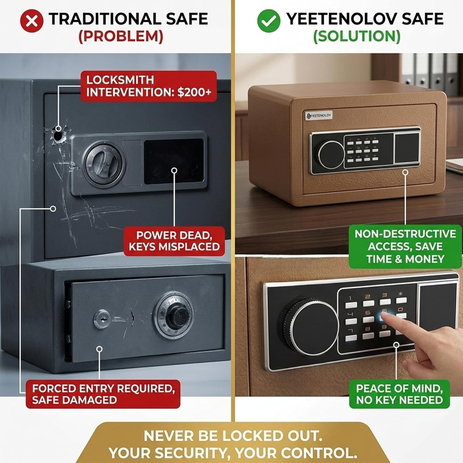 0.5 Cu Ft Digital Safe Box Electronic Keypad Cash Jewelry Security Safe
