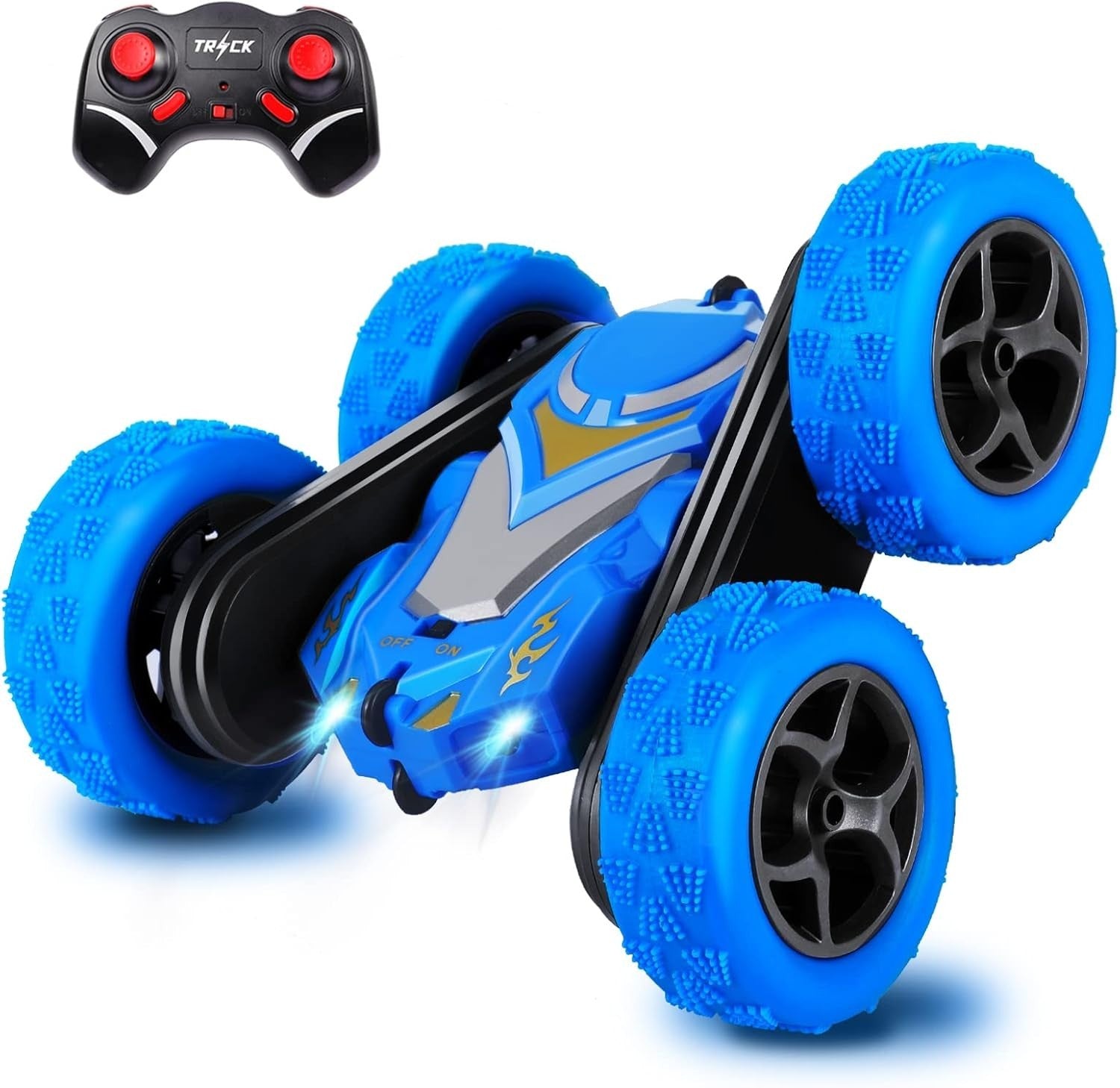 Galther 4WD RC Stunt Car – 360° Flip, LED Lights, 2.4GHz Off-Road Remote Control