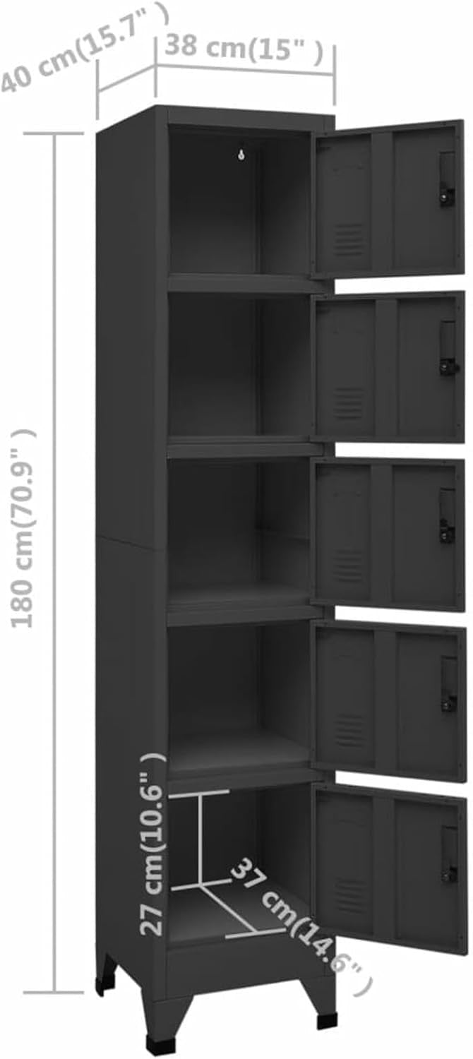 IKAYAA Metal Lockers Storage Metal storage cupboard Locker cabinet storage Locka