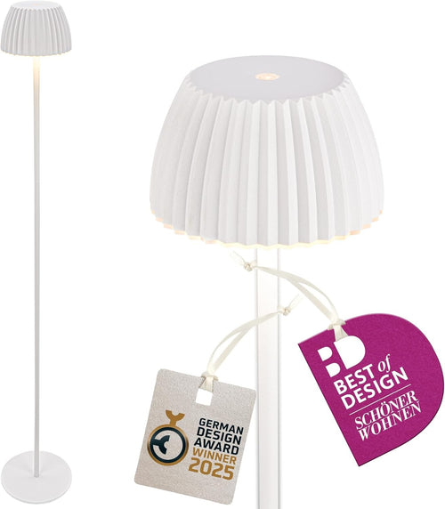 Rechargeable LED Floor Lamp White Touch Dimmable Wireless IP44 Modern