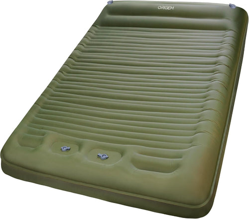 Self-Inflating Double Camping Mattress – Extra Thick, Wide, Portable.