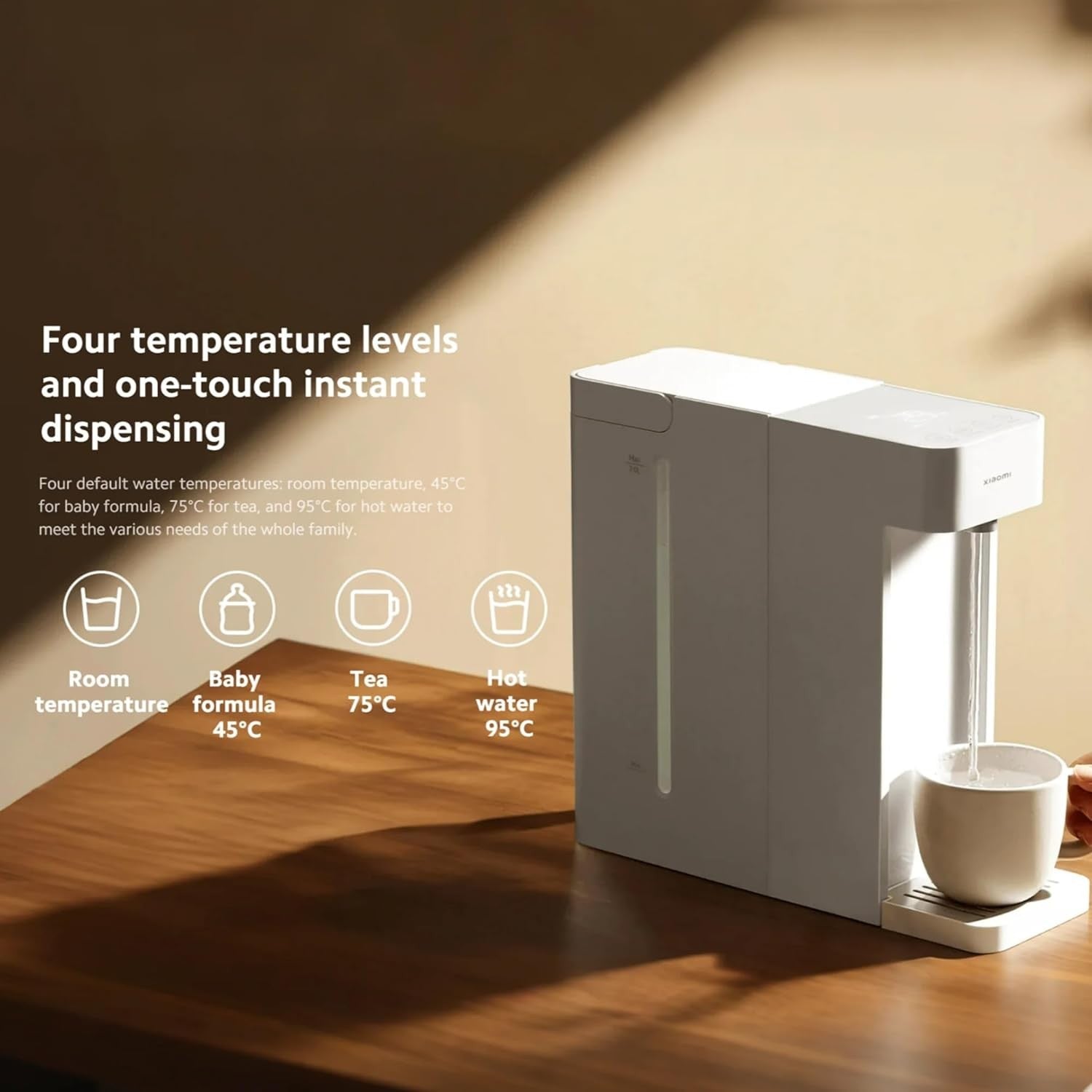 Instant Hot Water Dispenser 3L | 3-Second Fast Heat Adjustable Temp Child Lock