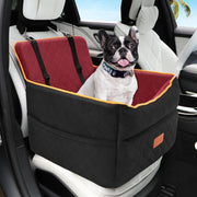 Dog Booster Car Seat Memory Foam Travel Bed Washable 2 Safety Belts