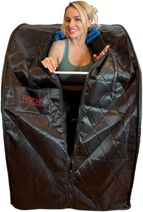 FZ-100 Portable Infrared Sauna – Full-Size Home Detox Spa w/ Remote + Chair