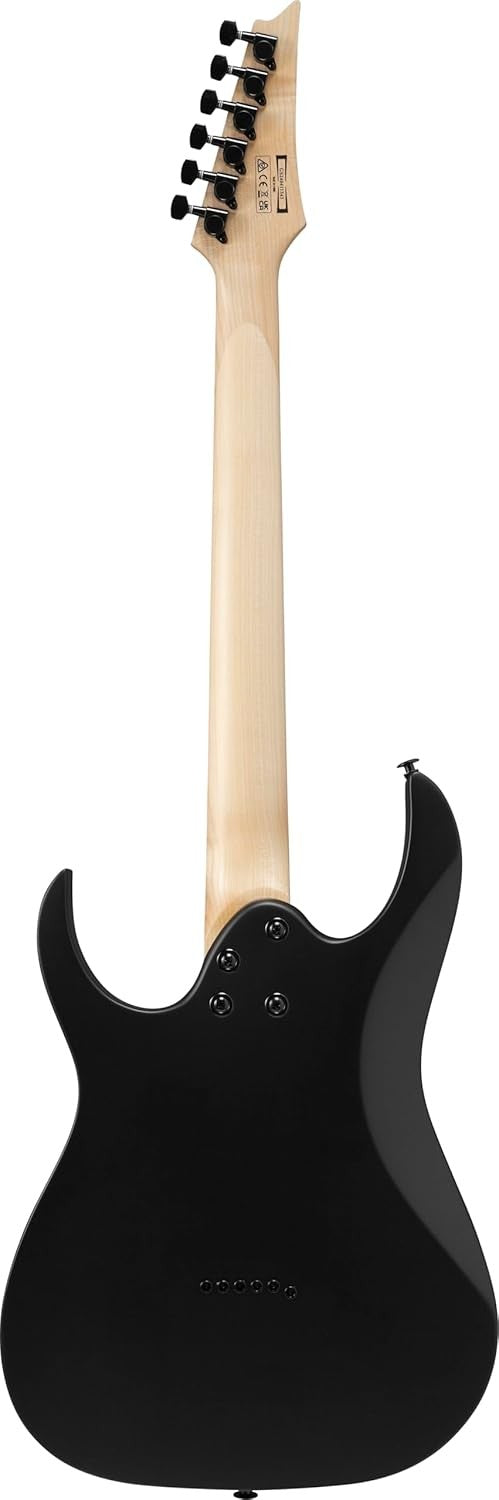 Super Strat Electric Guitar Black Flat HH Pickups Tremolo