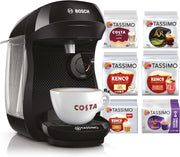 Pod Coffee Machine Starter Bundle 70 Drinks | One-Touch Brew | Adjustable Size