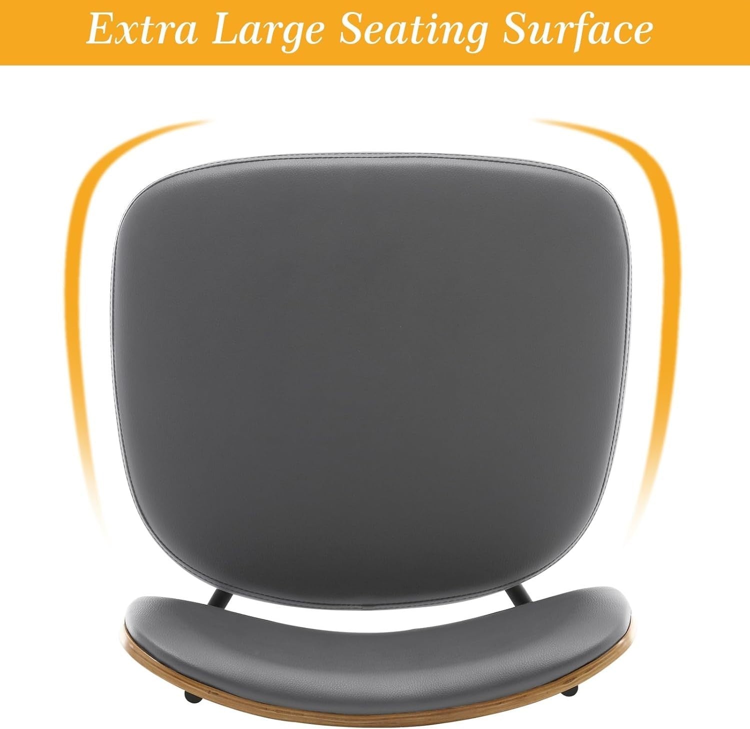 Swivel PU Leather Bar Stool | Wooden Frame Counter Chair with Back