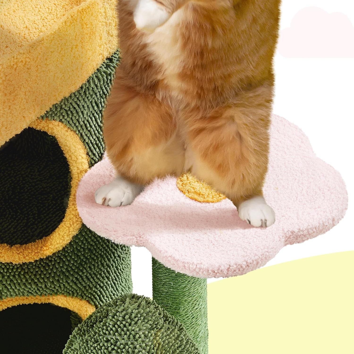 Cactus Cat Tree Tower 123cm Multi Level Scratching Post Condo Activity Centre