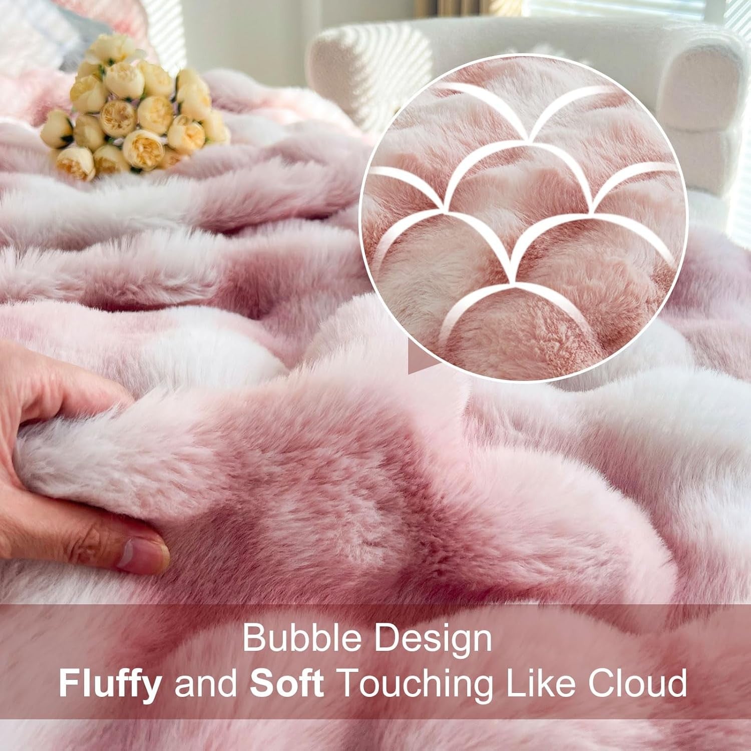 Luxury Thick Plush Fleece Throw Blanket Soft Warm Sofa Bed Tie Dye Pink 100x160c