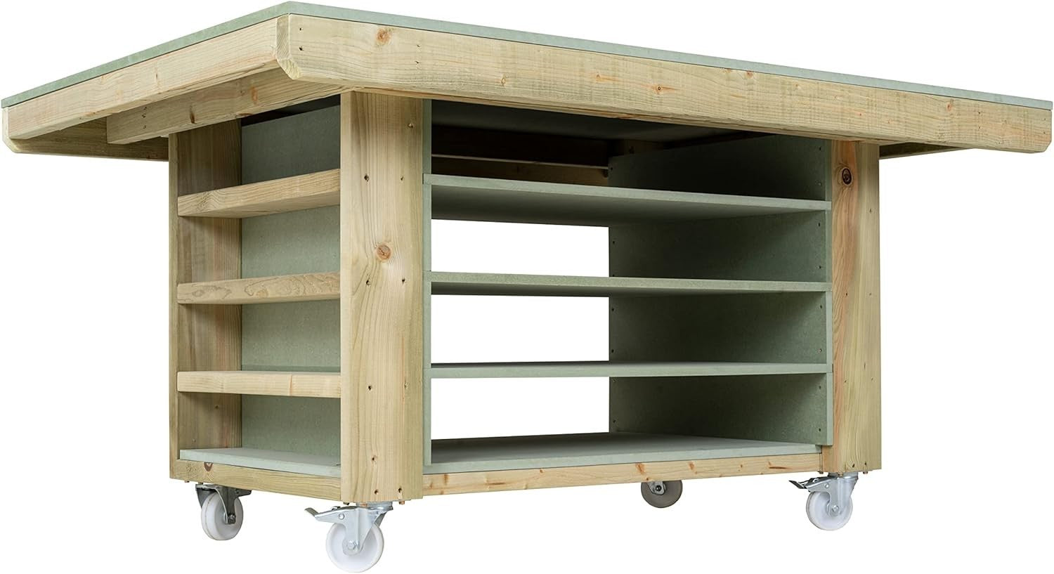 Heavy-Duty Art & Craft Studio Workbench – 18mm Moisture-Resistant Top & Storage