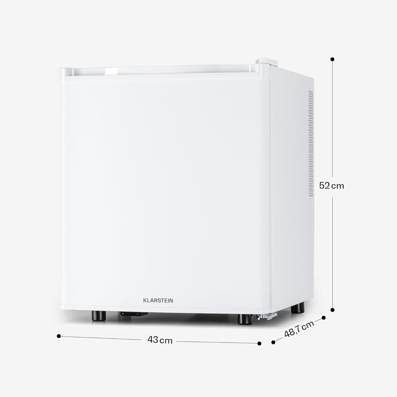 45L White Mini Fridge Tabletop Cooler Adjustable Shelves Home Office