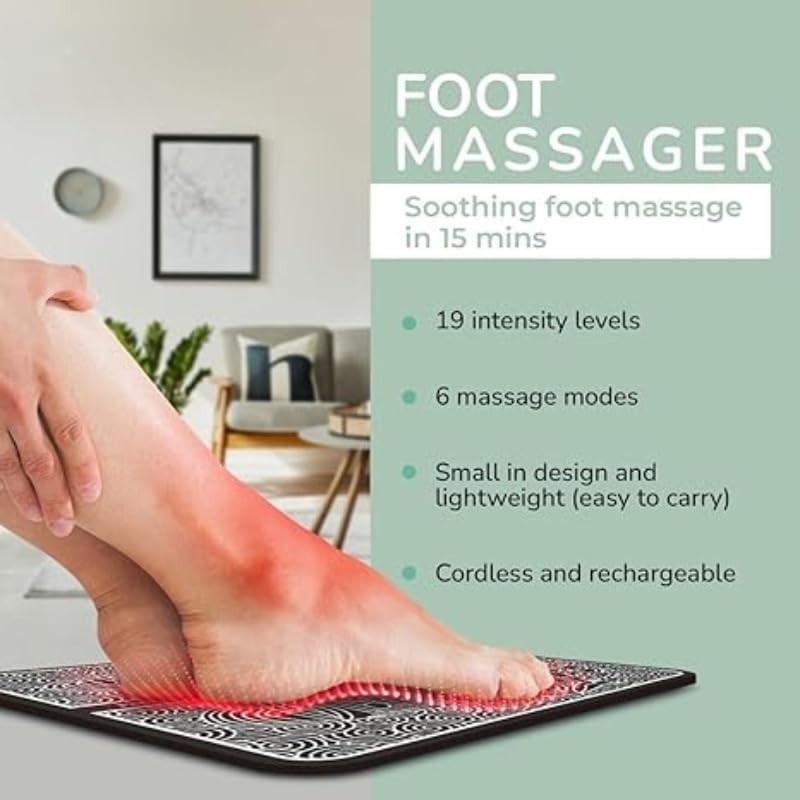Nooro™ Portable Foot Massager Black for Plantar Fasciitis Pain Relief & Therapy